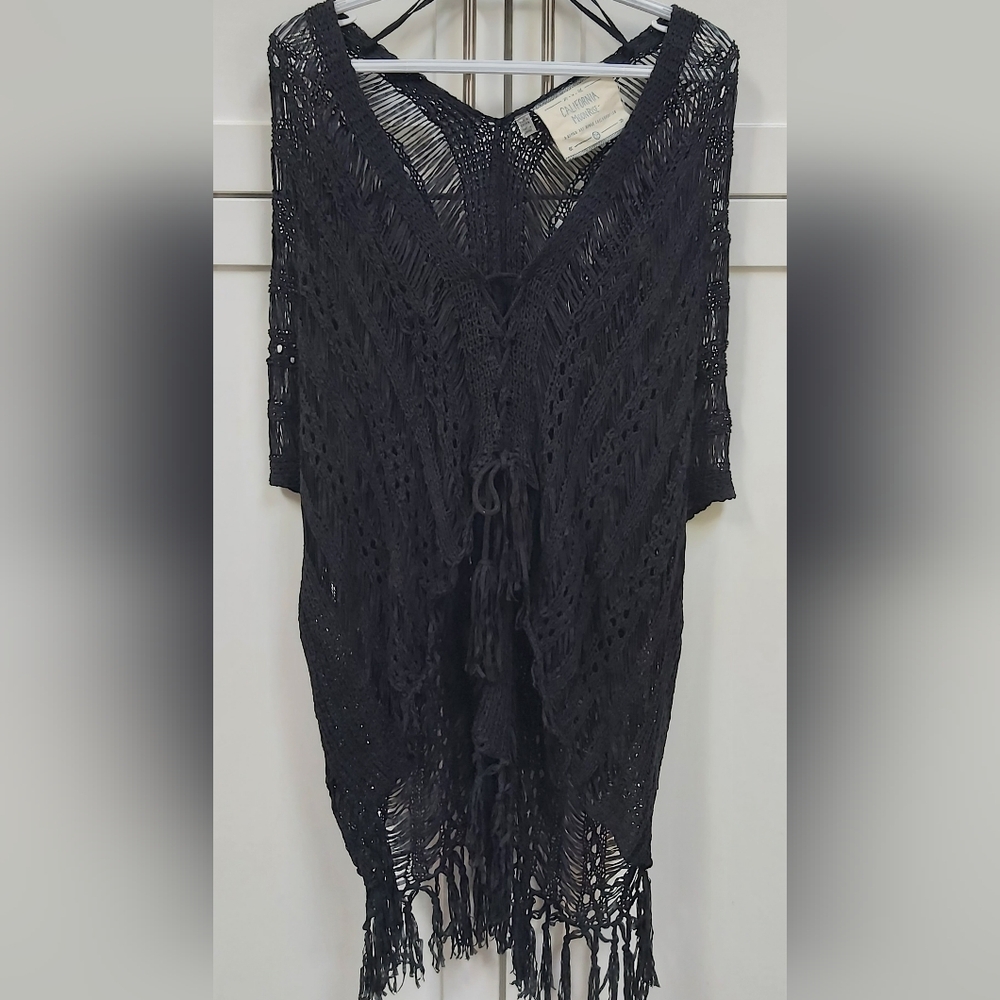 California Moonrise open knit poncho